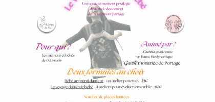 Danse biodynamique, portage bébé, maman, béb, danse avec bébé, valencin, st just chaleyssin