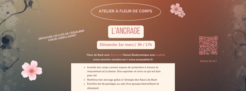 stage, dimanche, danse biodynamique, fleur de bach, ancrage