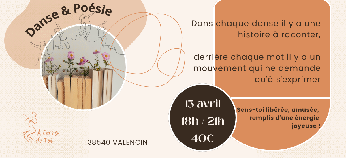 atelier à thème, danse biodynamique, les mots qui dansent, danse et poesie, mouvements et mots, se laisser danser, s'amuser
