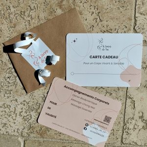 bon cadeau v2c bon cadeau, a corps de toi, massage, soin, danse, prends soin de toi, offrir